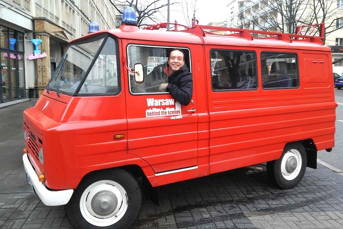 Best of Warsaw - private tour by retro minibus with hotel pickup - Śródmieście and the Soviet-era lesson near the former Communist Party HQ