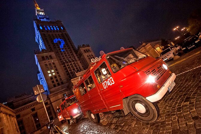 Evening Warsaw - pub and history tour with hotel pickup - How the night flows, from hotel pickup to a retro minibus