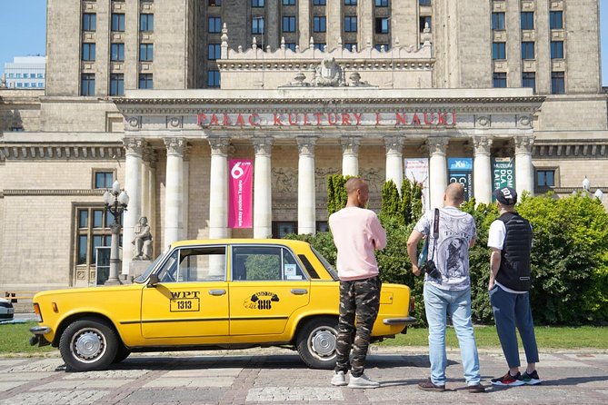 Private Historical Tour of Warsaw by a Retro Fiat with Pickup - POLIN Views, Ghetto Wall Remains, and the Treblinka Connection
