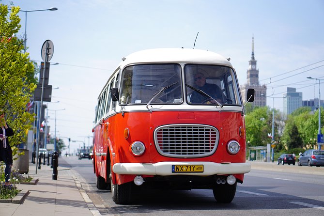 Warsaw City Sightseeing in a Retro Bus - Stop at the iconic communist-era landmark: the Palace of Culture and Science area