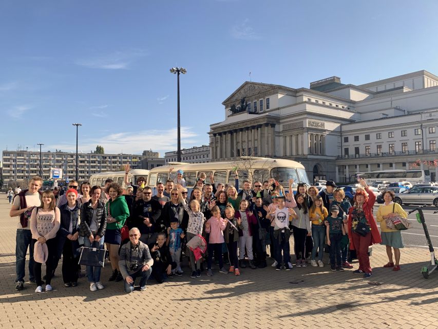 Warsaw: Highlights Guided Retro Bus Tour - Old Town on Foot: Castle Square, Mermaid, Barbican, and the Feel of Rebuilding
