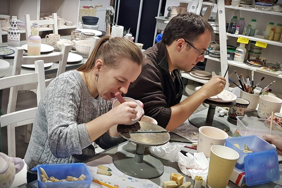 Warsaw: Pottery Decorating Ceramic Workshop - How You Decorate Like a Local: Stamps, Brushes, and Composition Basics